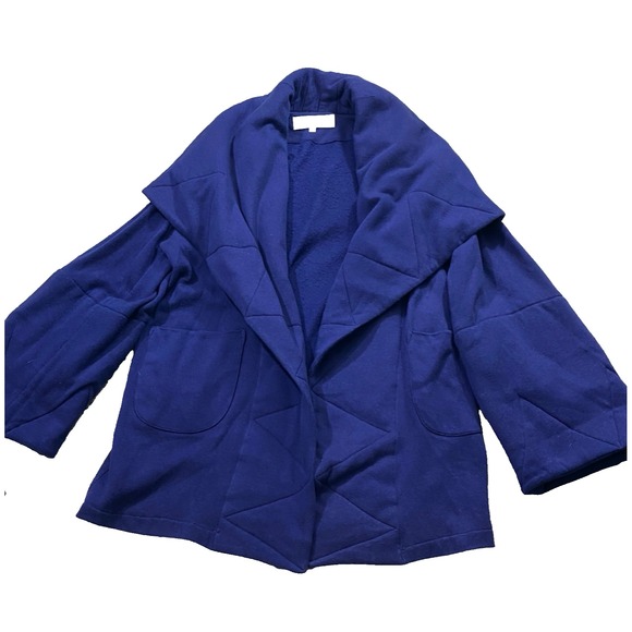 Norma Kamali Jackets & Blazers - Norma‎ Kamali Iconic Shawl Collar Open Front Oversized Vtg 80s 90s Coat Jacket